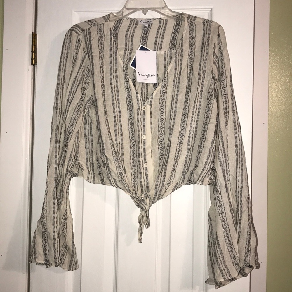 Button up & Tied Crop Top